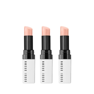 【Bobbi Brown 芭比波朗】晶鑽極嫩潤色護唇膏 精巧版 0.7gx3(#338 Bare Pink三入組)