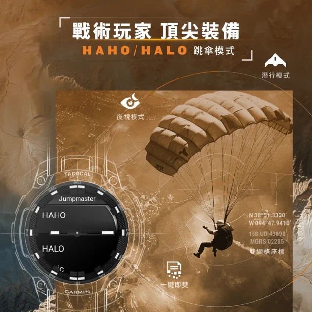 【GARMIN】INSTINCT Crossover AMOLED 實體指針GPS智慧錶 45mm