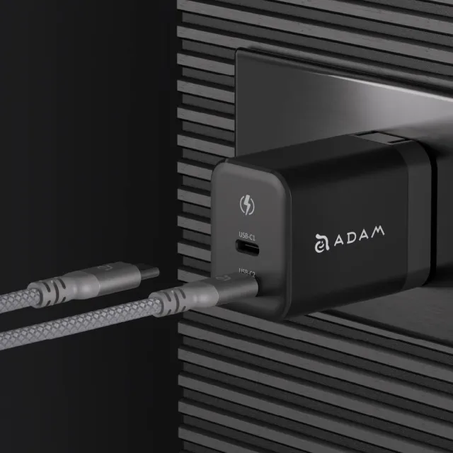 【ADAM 亞果元素】OMNIA X45C GaN 45W 雙孔快速電源供應器(三年保固)