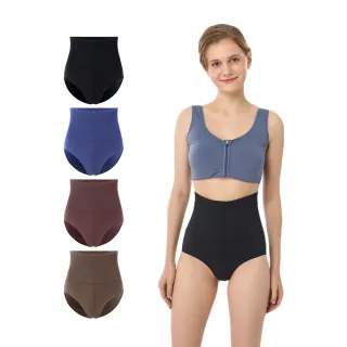 【PP 石墨烯】石墨烯高腰暖腹女內褲4件組(塑型暖宮)