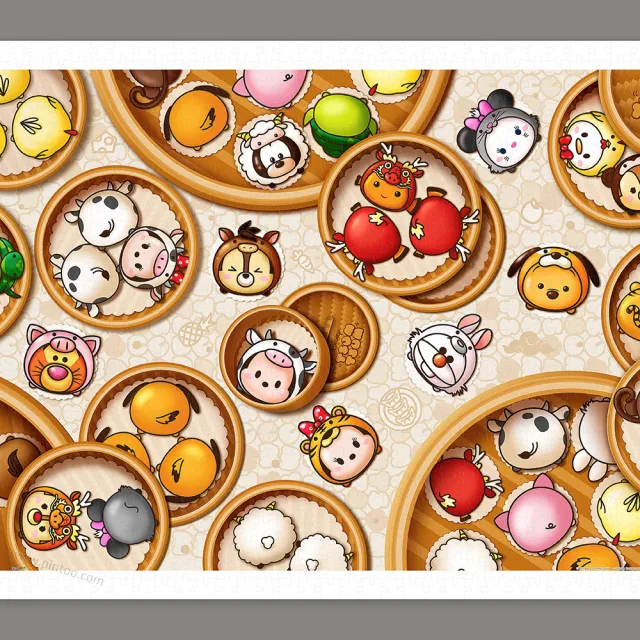 【Pintoo】1000片拼圖 - 迪士尼 - Tsum Tsum - 生肖包子