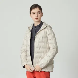 【pierre cardin 皮爾卡登】休閒服飾 女款 85%高含絨 保暖連帽羽絨外套-象牙白色(6255771-81)