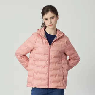 【pierre cardin 皮爾卡登】休閒服飾 女款 85%高含絨 保暖連帽羽絨外套-粉桃色(6255771-62)