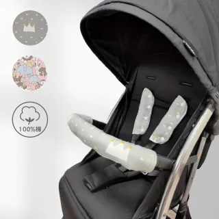 【Mibobebe】超透氣3D純棉推車口水巾組(加厚口水巾 推車扶手咬咬口水巾 背巾專用口水巾 背帶防咬巾)