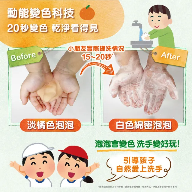【橘子工坊】變色泡泡洗手慕斯(350mlx3入)