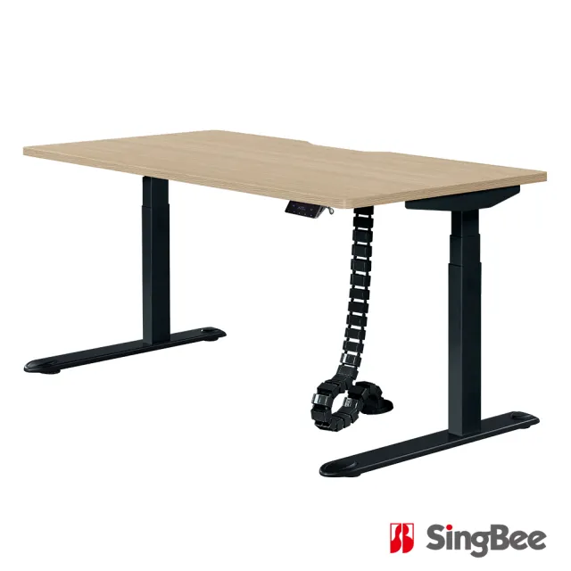 【SingBee 欣美】電動升降桌120x70cm SB-ETS-6 127(書桌 升降桌 電動桌 辦公桌 辦公桌 工作桌)