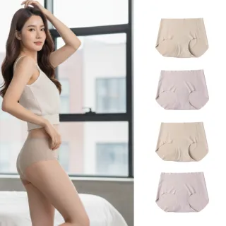 【月亮褲】裸感無痕護墊內褲日日穿4件組(護墊天天穿 安心舒適一整天)