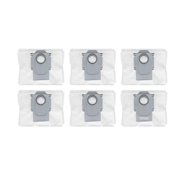 【CHAK】Roborock石頭 S8 MaxV Ultra/ Qrevo 系列副廠掃拖機配件集塵袋超值組(6入組)