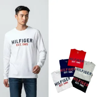 【Tommy Hilfiger】Logo長T 大尺碼 美版偏大 長袖 T恤 純棉 湯米 5色 平輸品(T恤8765BC4)