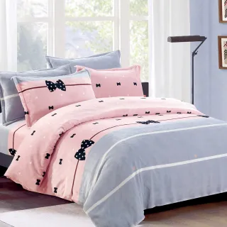 【Green 綠的寢飾】頂級法蘭絨雙人被套床包 冬被組 加贈飯店枕2入