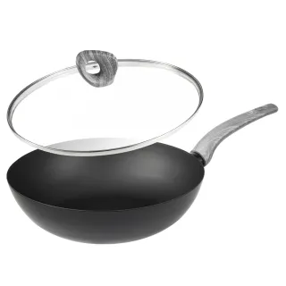 【CorelleBrands 康寧餐具】WORLD KITCHEN 深炒拿鐵鍋30cm-含蓋(台灣製造)