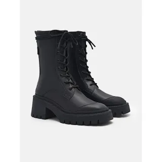 【PEDRO】Poppy及踝靴-黑色/米黃色(小CK集團品牌 官方直營)