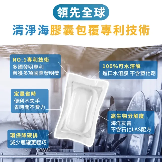 【清淨海】全效洗碗膠囊-除油淨味 24入(零添加/亮碟軟水/全機型/洗碗錠/凝珠/環保配方/鳳梨酵素)
