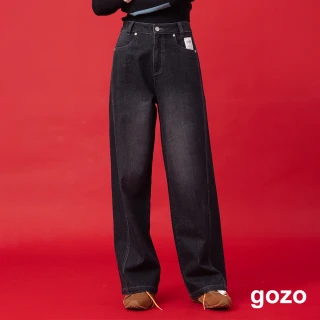 【gozo】迪士尼系列 萬事通繡花直筒顯瘦牛仔褲(兩色)