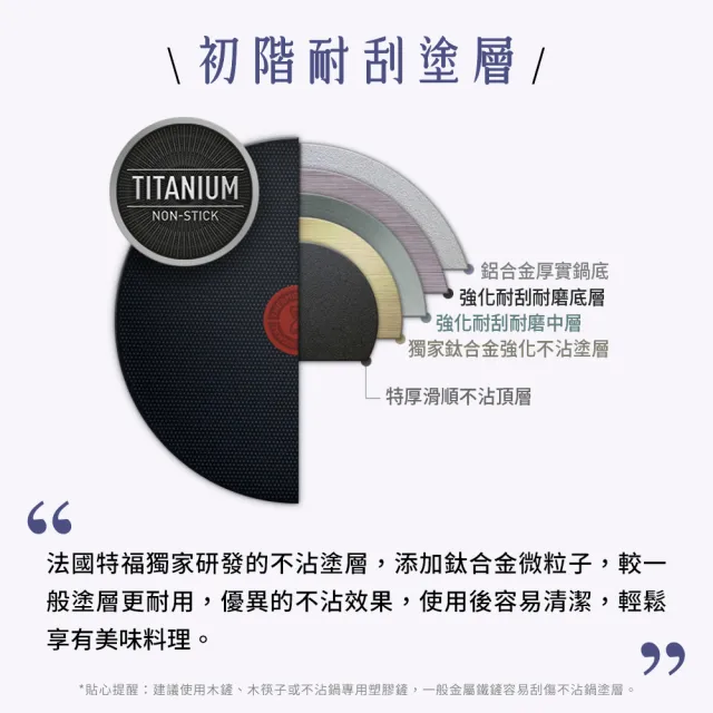 【Tefal 特福】尼斯系列20CM不沾鍋平底鍋