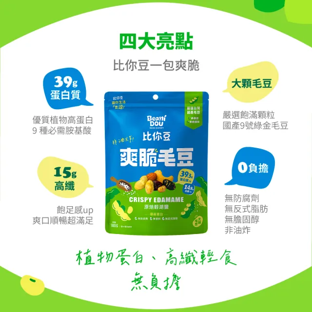 【比你豆】爽脆毛豆-隨手包25gx30包(原焙輕湖鹽/日式芥末 任選)高蛋白0負擔
