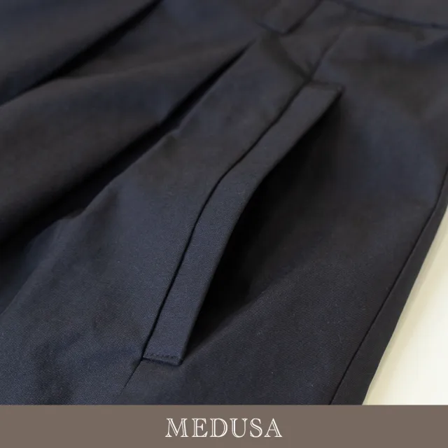 【MEDUSA 曼度莎】現貨-典雅蕾絲網布下襬壓摺裙（M-XL）｜中長裙 氣質裙裝 百搭長裙(701-22304)
