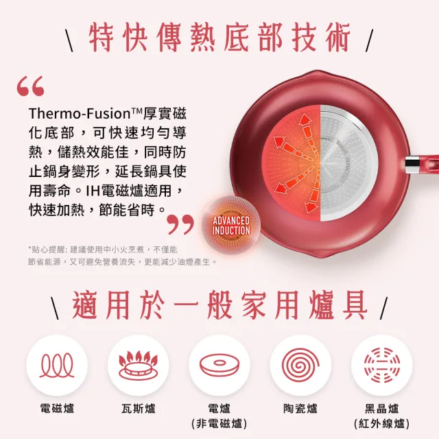 【Tefal 特福】美食家鈦極系列24CM多用型不沾鍋深平底鍋/小炒鍋/萬用鍋(IH爐可用鍋)