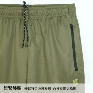 【GFoneone】男吸濕排汗跑路運動短褲-綠(男短褲 機能短褲 休閒短褲 排汗短褲)