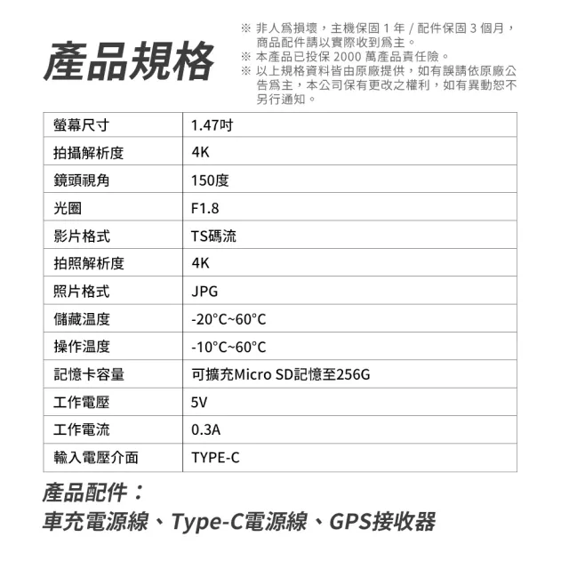 【綠行家】CX9 4K高畫質 單機型 單鏡頭 行車記錄器 GPS測速(贈64G記憶卡)