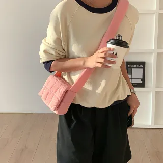 【MoonDy】雙11 包包 包包 側背包 小方包 女生斜背包 尼龍斜背包 韓國包包 攜便包 鋪棉包包 側 