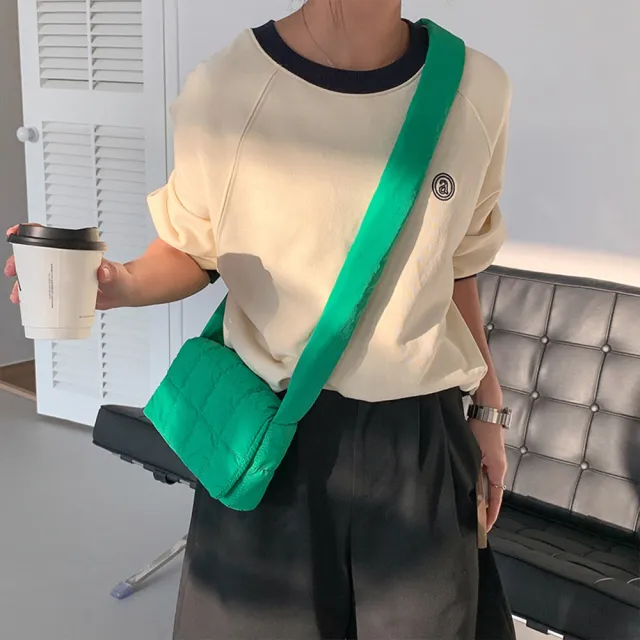 【MoonDy】雙11 包包 包包 側背包 小方包 女生斜背包 尼龍斜背包 韓國包包 攜便包 鋪棉包包 側 