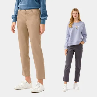 【Hang Ten】女裝-TAPERED FIT斜紋布後腰鬆緊錐形長褲(多色選)