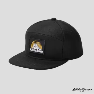 【Eddie Bauer】中性款羊毛圖樣休閒五片帽-黑色(14400224)
