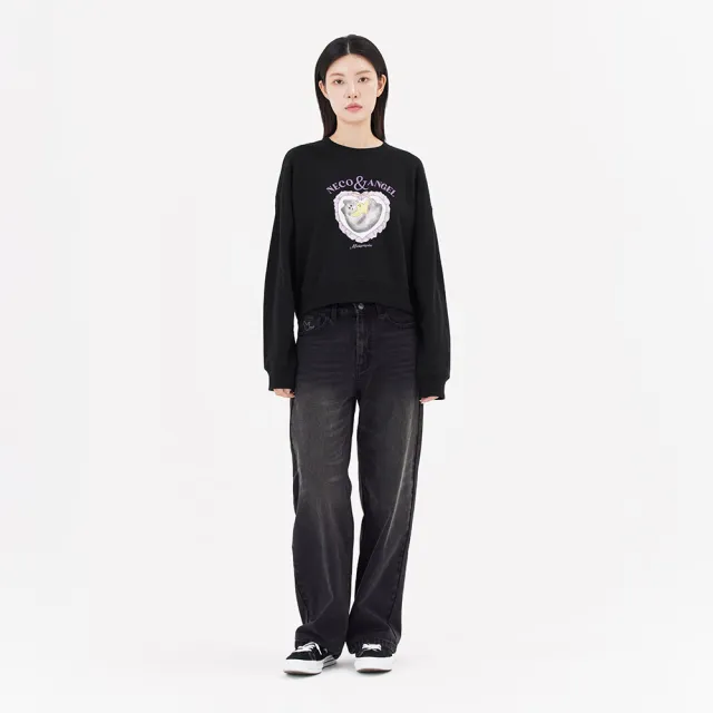 【Mark Gonzales】女裝 NECO 與小天使愛心大學T-黑色