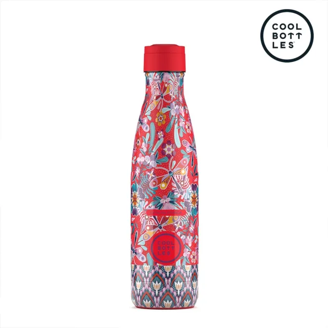 【Cool Bottles】雙層不鏽鋼真空保冷保溫杯500ml-蜻蜓天堂(歐美藝術家聯名款)