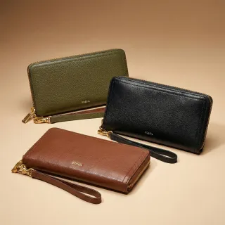 【FOSSIL 官方旗艦館】Logan 多層真皮拉鍊RFID防盜長夾 出國必備  限定 雙12限定(多色任選)