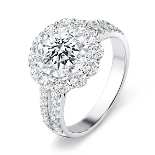 【King Star】歡慶雙12!! GIA 一克拉 Dcolor 鉑金台 天然鑽石戒指 豪華滿鑽(3 克拉視覺效果)