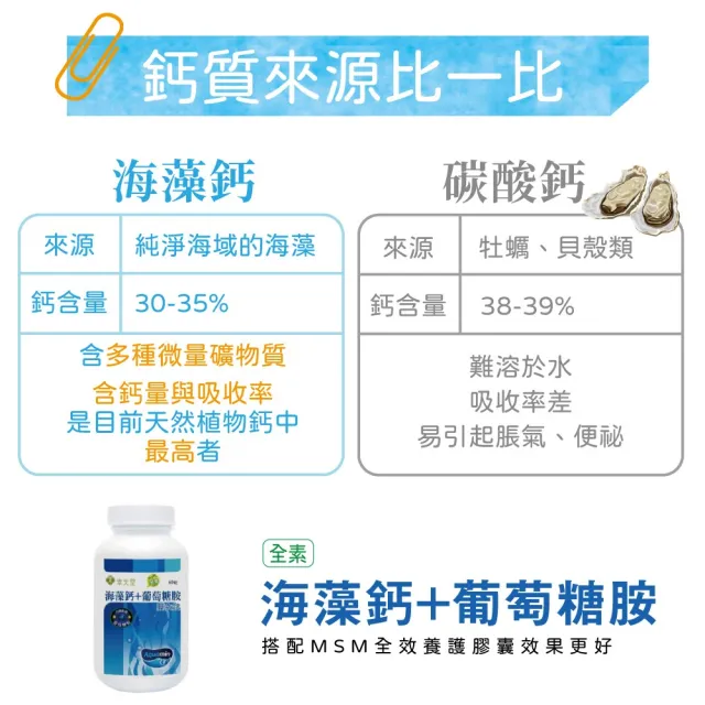 【素天堂】海藻鈣+葡萄糖胺膜衣錠 8瓶超值組(60錠/瓶)