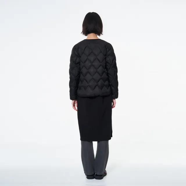 【5th STREET】雙11 女裝 羽絨外套 輕量無領外套 綠色 黑色(510620)