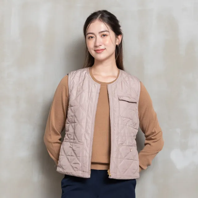 【perng yuh 芃諭名品】輕甜俏感 雙面穿 鋪棉背心(2025 AW Collection|4C秋冬新品上市)
