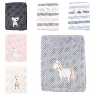 【Hudson Baby】立體觸感巧柔鬆餅毯(安撫毯保暖毯四季毯空調毯)