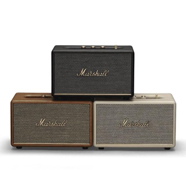 Marshall 馬歇爾 ACTON III 多媒體喇叭，攜帶型設計尺寸 260 x 170 x 150 mm，重量僅 2.85 kg，支援藍芽 Bluetooth 連線，ALL IN ONE (AIO) 功能，提供優質音效體驗。顏色選擇黑色系、白色系、棕色，產地中國，附電源線及說明書，1 年保固，NCC 認證 CCAH21LP6610T7，BSMI R38900，適合居家娛樂使用。