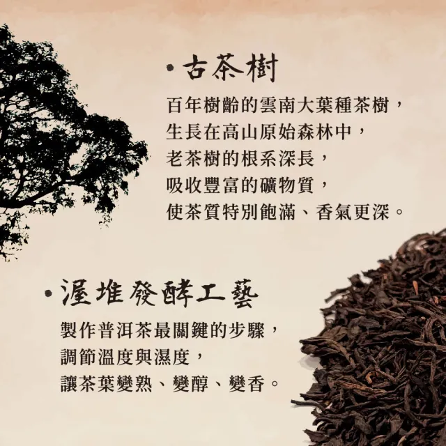 【名池茶業】雲南古樹50年老普洱茶75gx4包(共0.5斤)