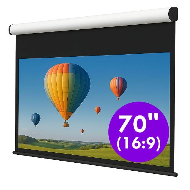 【USA優視雅】70吋 16:9 樂享經濟款電動布幕(台灣製造)