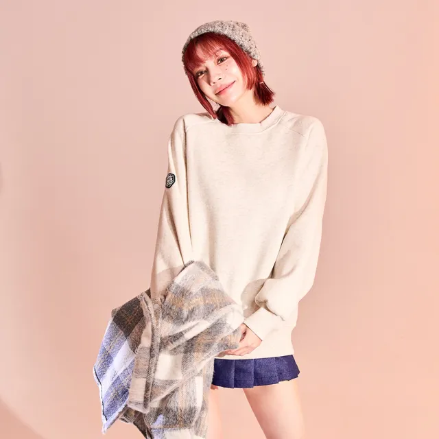 【MAJOR MADE】厚磅數內刷毛素色大學T(長袖上衣/素色上衣/潮流長T)