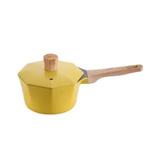 【八角維京】奈米銀抗菌加工 不沾鍋 18cm奶鍋 IH爐可用鍋 贈原廠抗菌鋁蓋(檸檬黃)