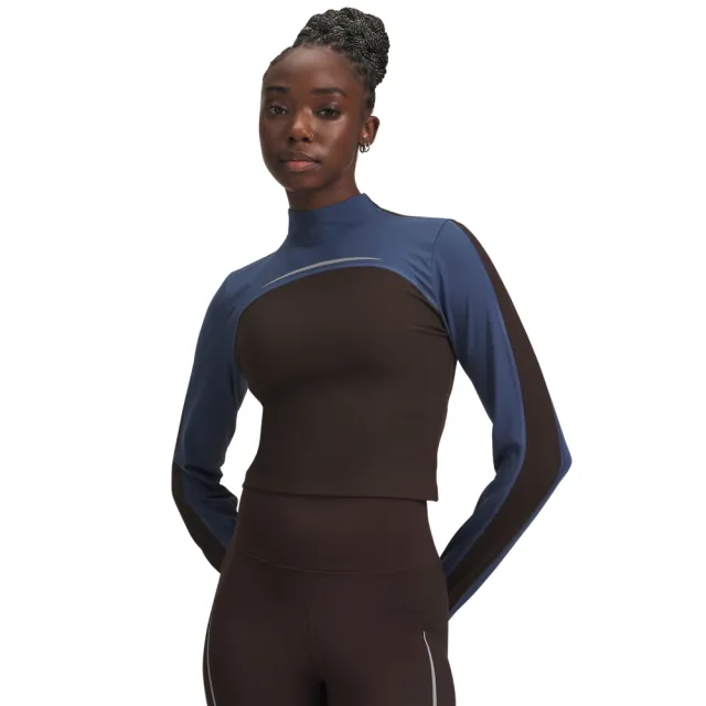 【UNDER ARMOUR】UA 女 Halo CW Mock 緊身上衣_6005980-246(咖色)