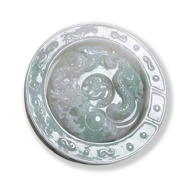 【玉我翡翠】春帶彩 龍馬精神套鐲 手圍18.7/附台証 M36019 緬甸A貨翡翠(台灣權威認證證書/天然A貨翡翠)