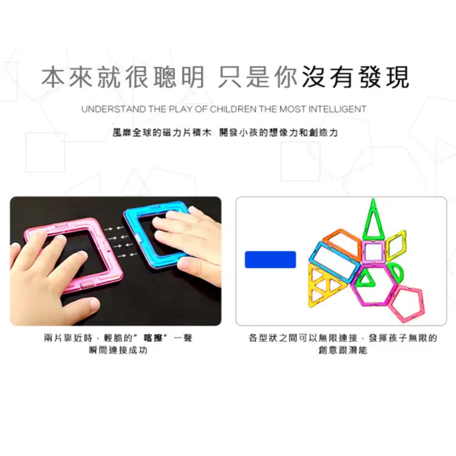 【i-Smart】磁力積木-222件組 含擴充件 附收納盒(益智積木｜磁力片｜益智玩具｜磁力建構片｜磁性積木)