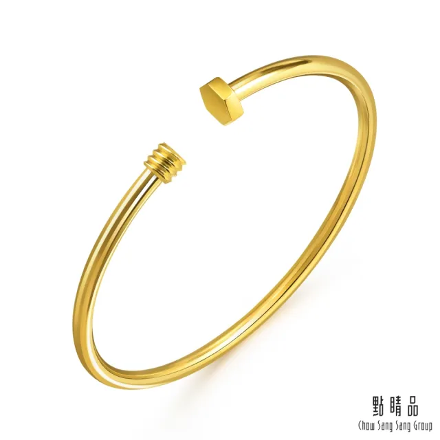【點睛品】簡約螺絲 黃金手環_計價黃金(08)