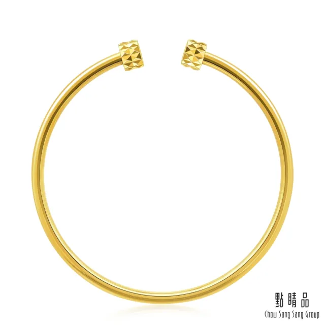 【點睛品】立體鉚釘 黃金手鐲_計價黃金(06)