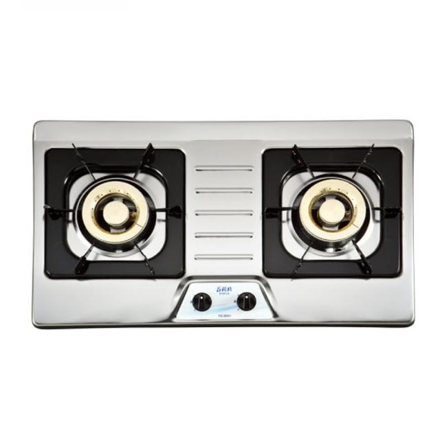 【莊頭北】銅蓋爐頭不鏽鋼面板檯面爐TG-8001(NG1/LPG基本安裝)