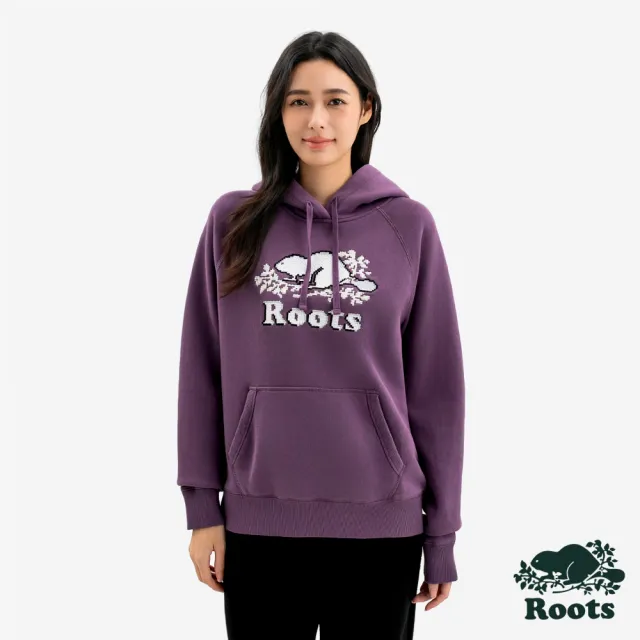【Roots】Roots女裝- WINTER BEAVER 連帽上衣(紫紅)