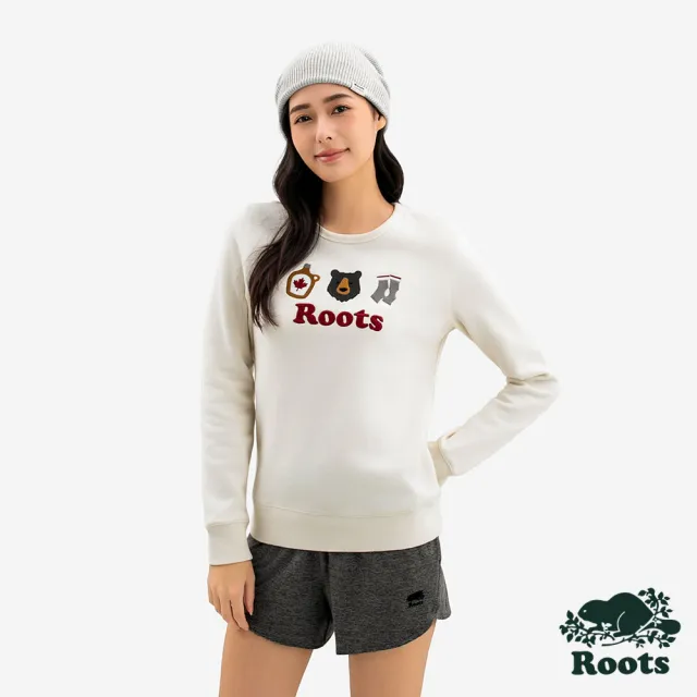【Roots】Roots女裝- WINTER WONDER 圓領上衣(象牙白)