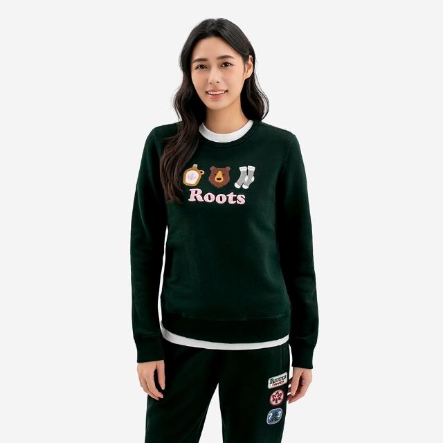 【Roots】Roots女裝- WINTER WONDER 圓領上衣(深綠色)